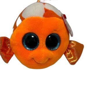 TY Beanie Boos 6” SAMI the Orange Fish Glitter Eyes Stuffed Animal Plush stuffy